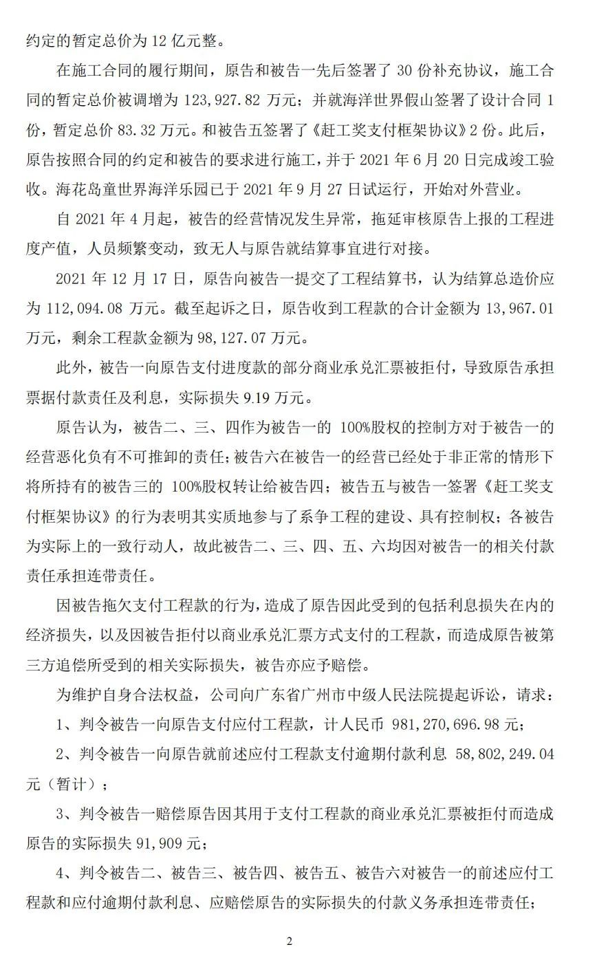 上海建工起诉恒大集团插图(2)