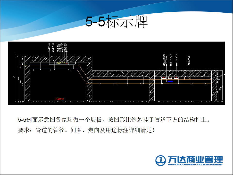 万达广场工程系统管理标识设计PPT插图(7)