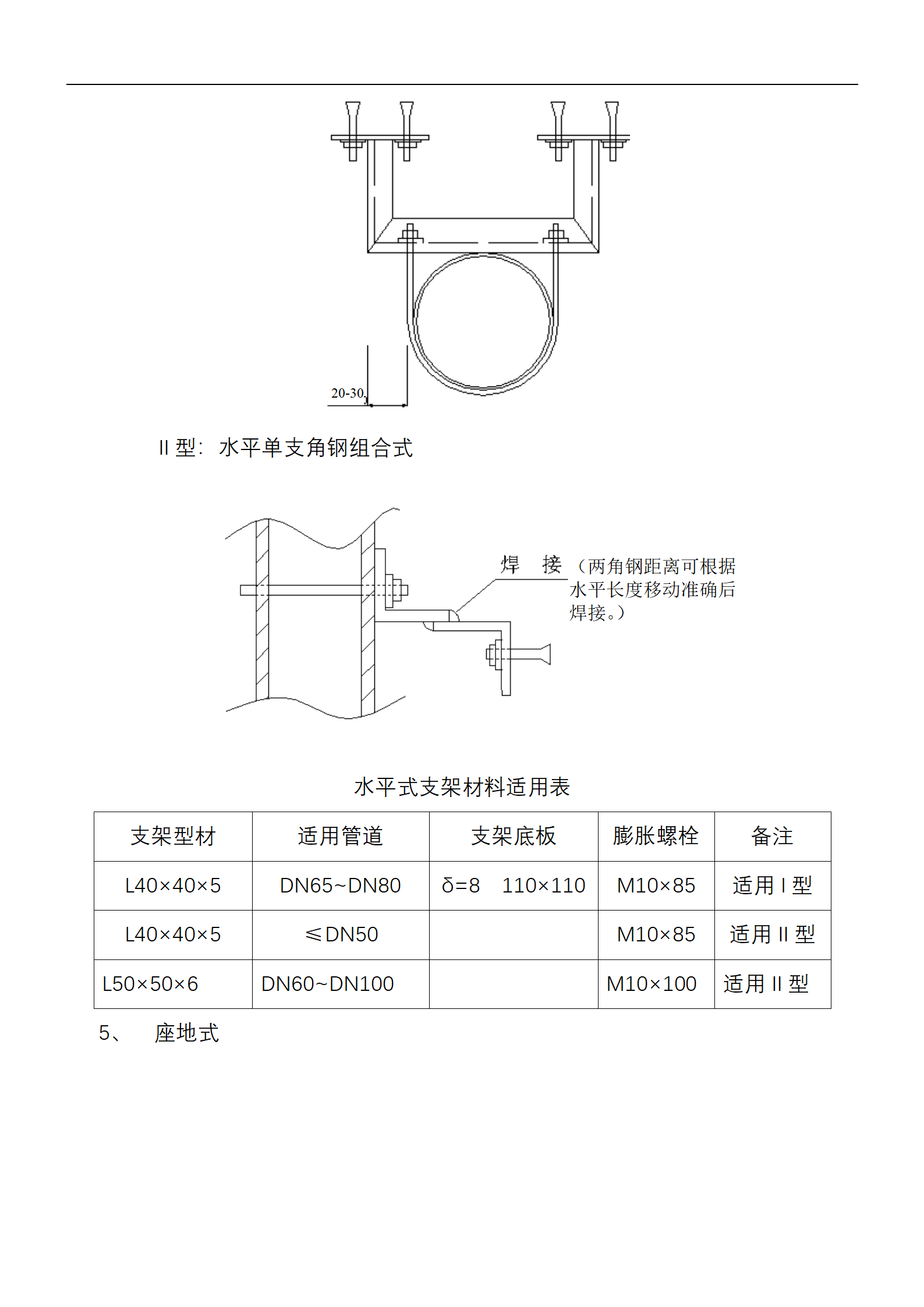 钢类、槽钢类、角钢类管道支架制作安装标准插图(3)